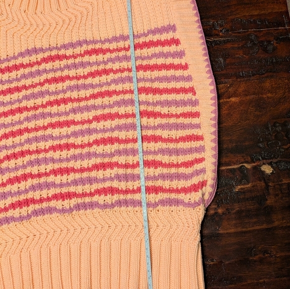 &merci Striped Knit Sleeveless Sweater L - Picture 9 of 14